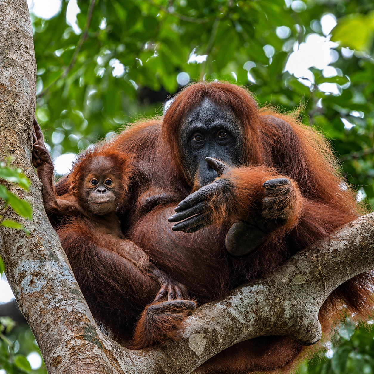 Guests on the 2 Days 1 Night orangutan jungle trek in Bukit Lawang