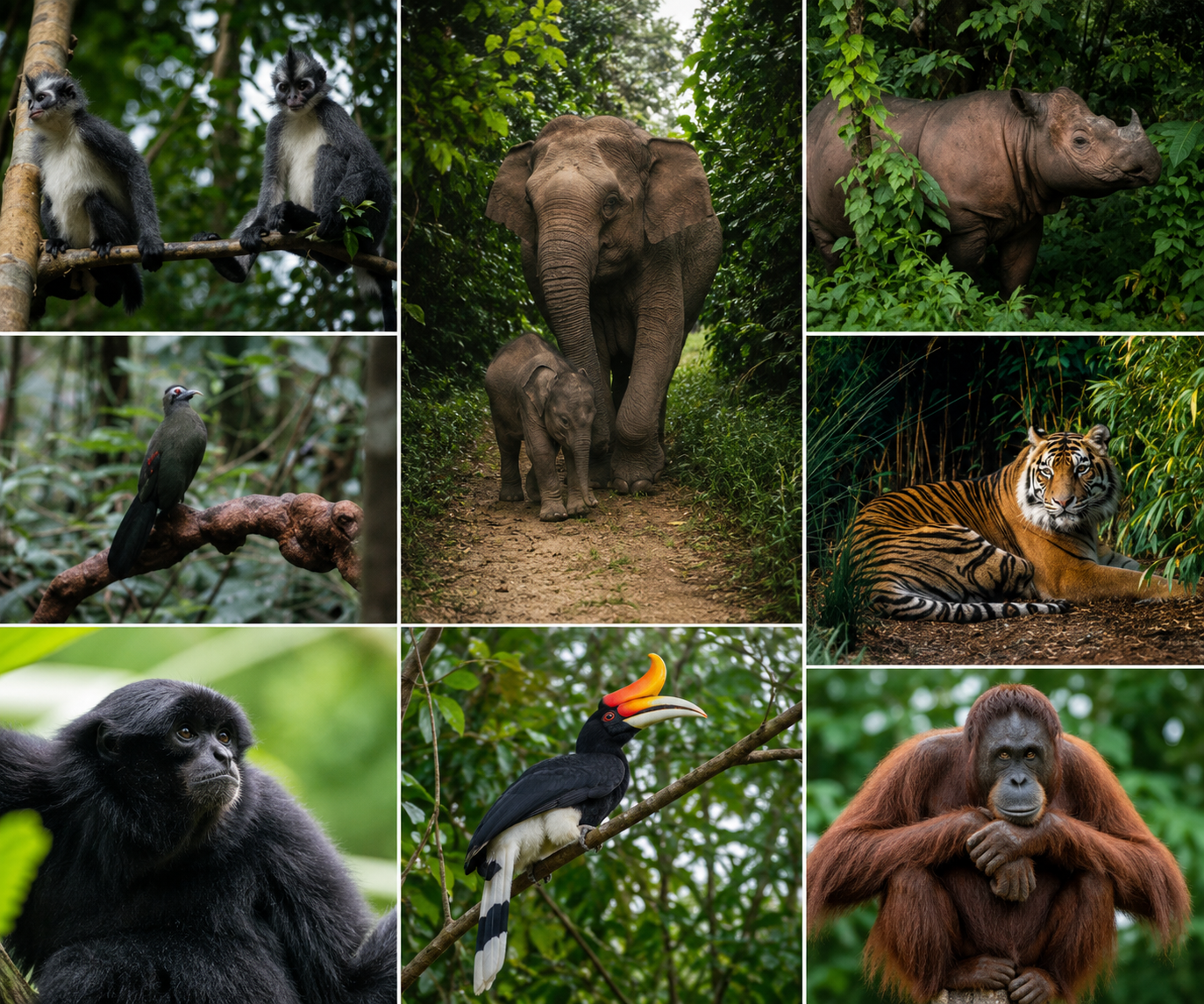 Wild Sumatran orangutan in Gunung Leuser National Park