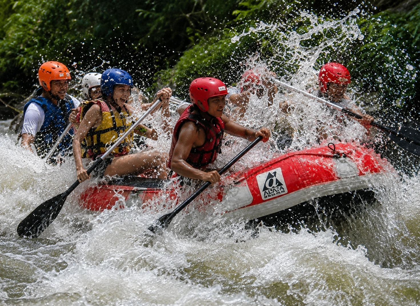Whitewater rafting in Sumatra