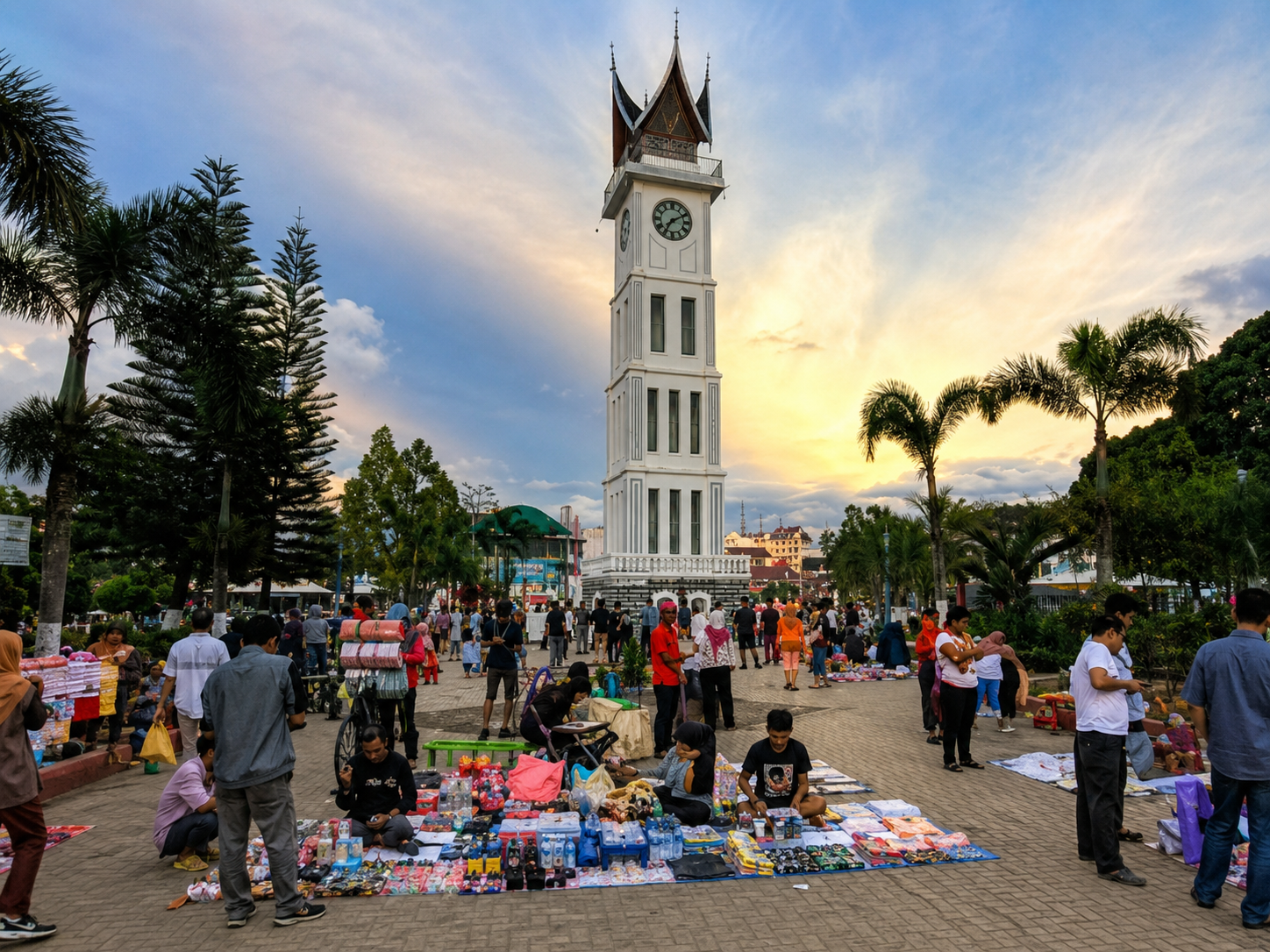 Jam Gadang clock tower in the centre of Bukittinggi, West Sumatra