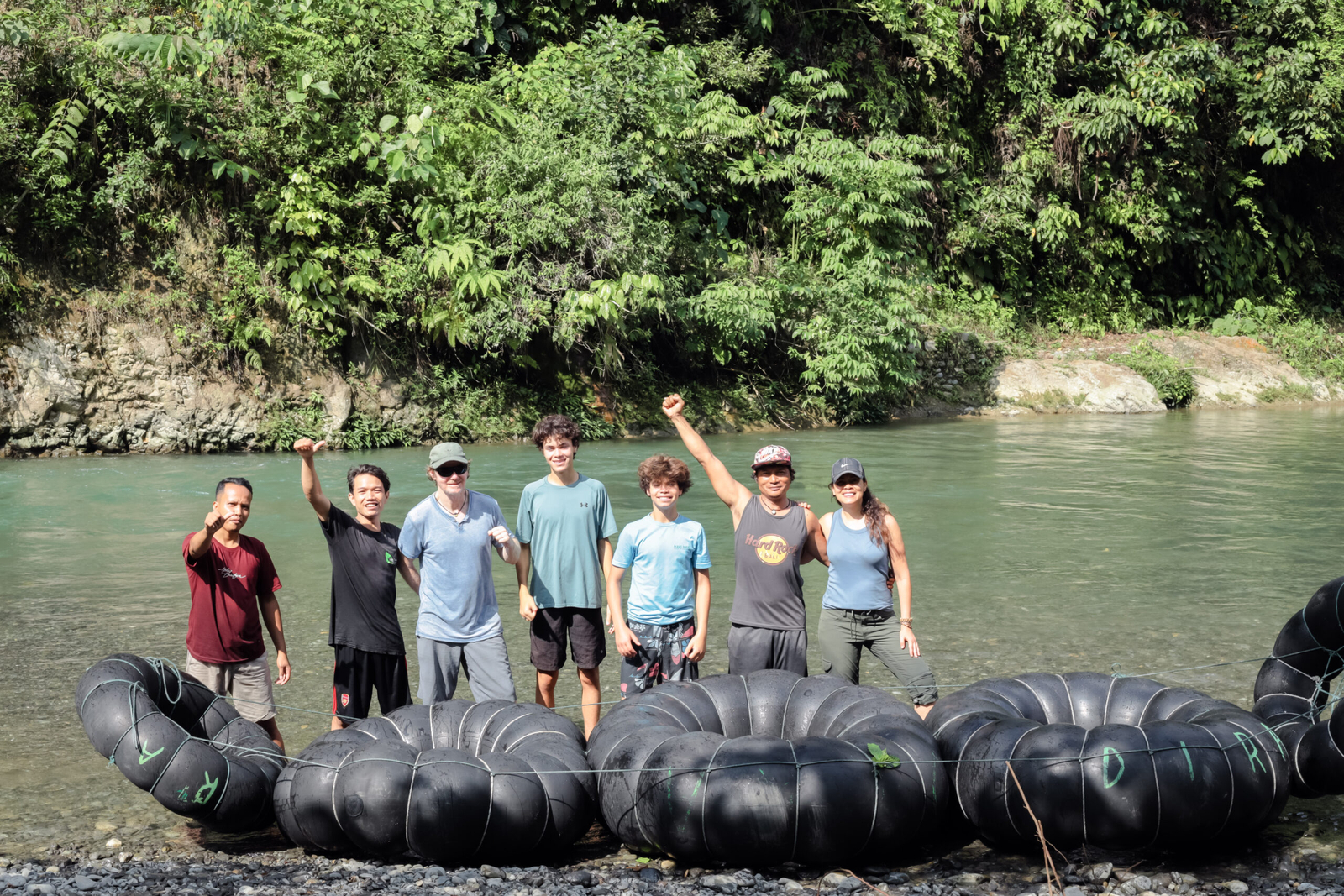 White water rafting adventure near Bukit Lawang, North Sumatra