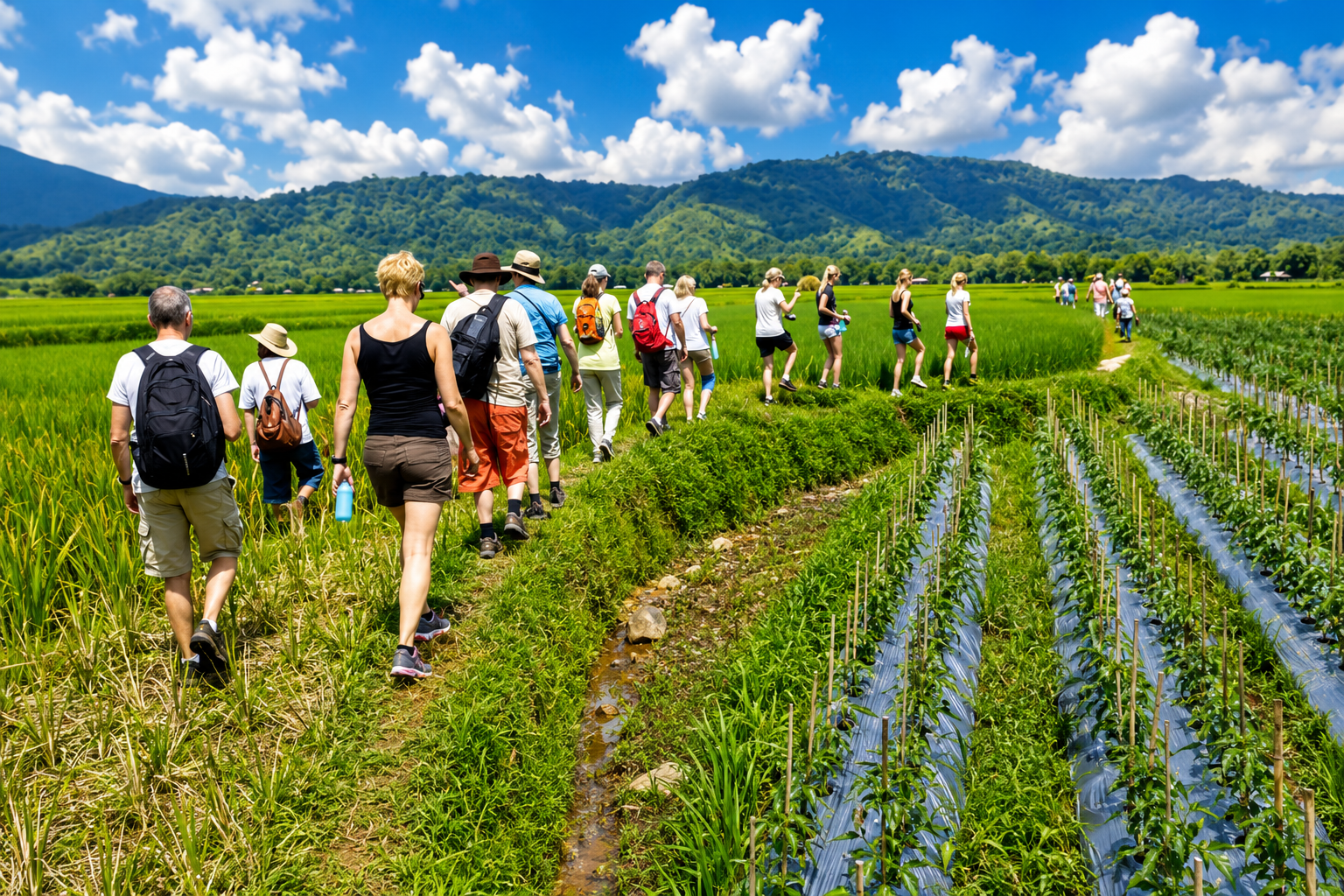 Berastagi highlands and volcanoes