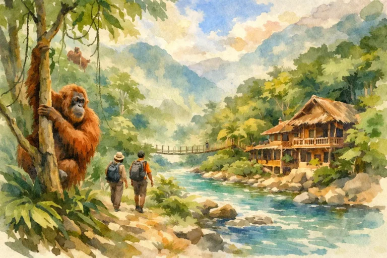 Sumatra Tour With Orangutan Trekking and Bukit Lawang Hostel